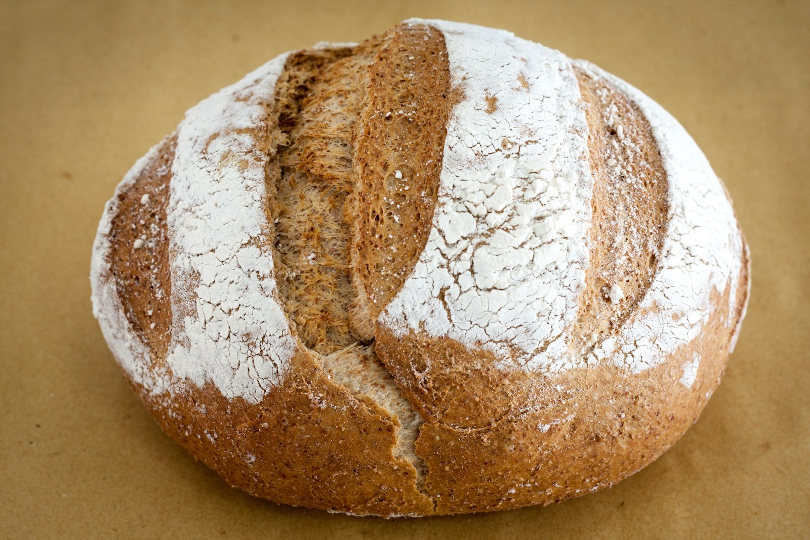 Sliced banana bread with walnuts